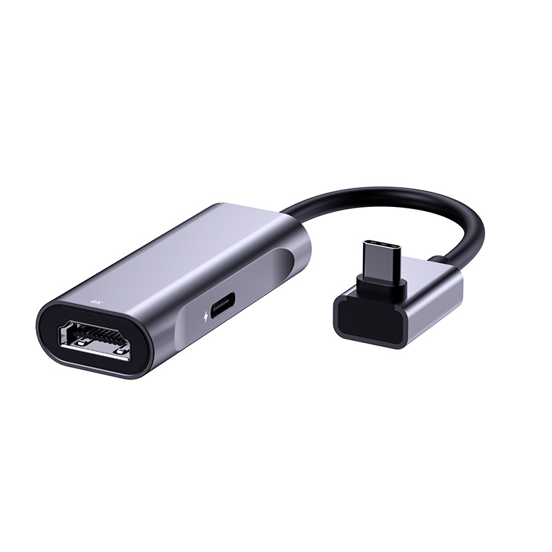 TYPE-C to HDMI adapter has a 90 degree interface for better matching with Steam Deck gaming devices