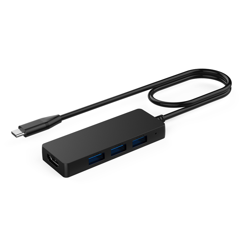 6 in 1 USB3.1/Type-C to HDMI+USB3.0+2*USB2.0+SD/TF HUB