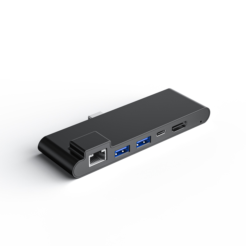 7 in 1 USB3.0 Type-C3.0 to HDMI USB3.0 Type-C SD/TF Docking station for Surface Pro 7