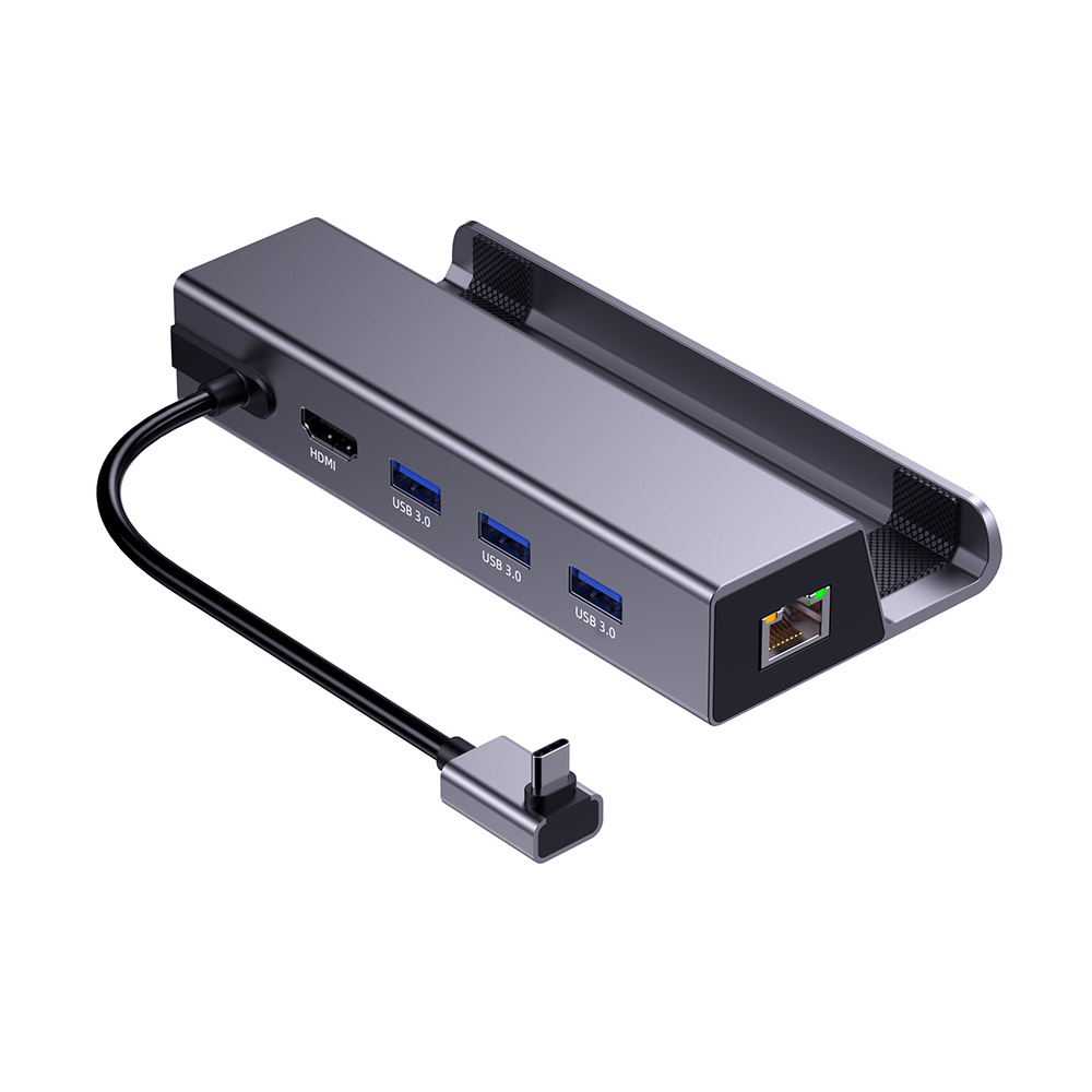 6 in 1 Docking Station for Steam Deck Stand Base USB-C Hub with HDMI 4K@60Hz