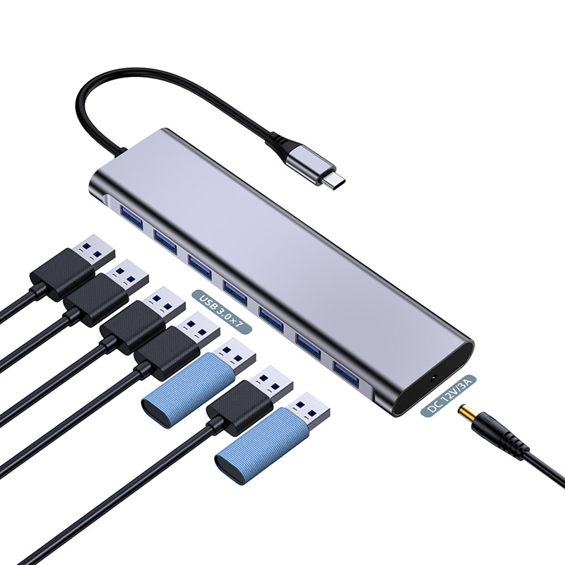 Type-c HUB Dock 7-in-1 USB3.0 Splitter