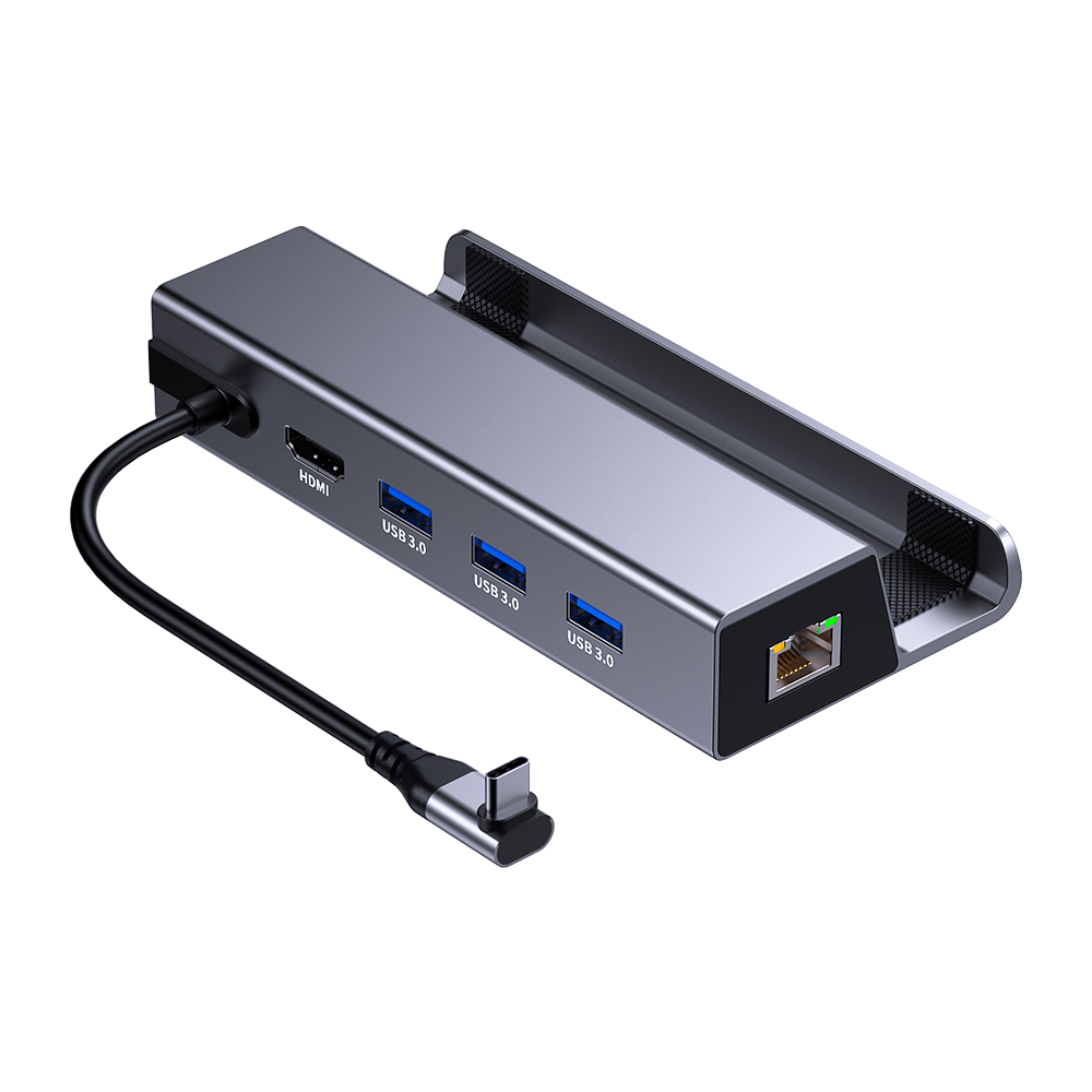 6 in 1 Docking Station for Steam Deck Stand Base USB-C Hub with HDMI 4K@60Hz